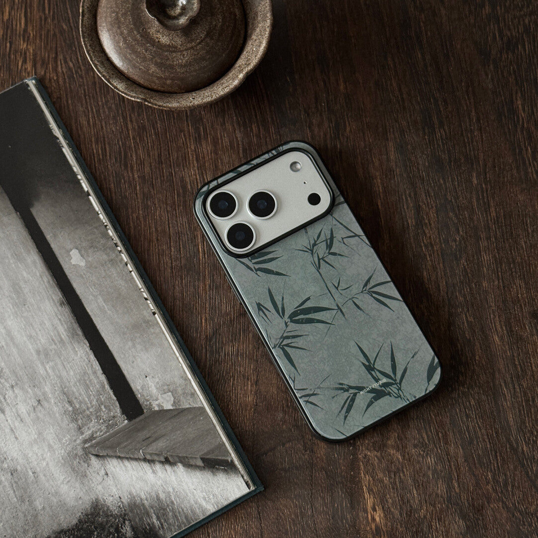 Chinoiserie Bamboo Shadow Matte Acrylic Phone Case-NS