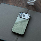 Aesthetic Leaf Silhouette Tempered Glass Phone Case-NS
