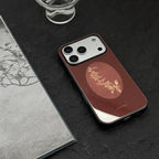 Vintage Aesthetic Floral Red Tempered Glass Phone Case-NS