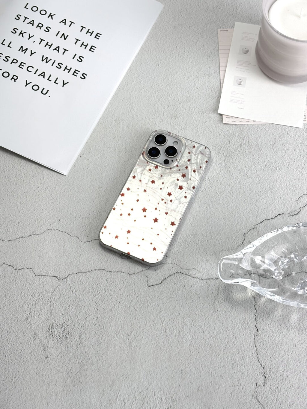 Artistic Metallic Luster Star Trail Phone Case IMD-SSL