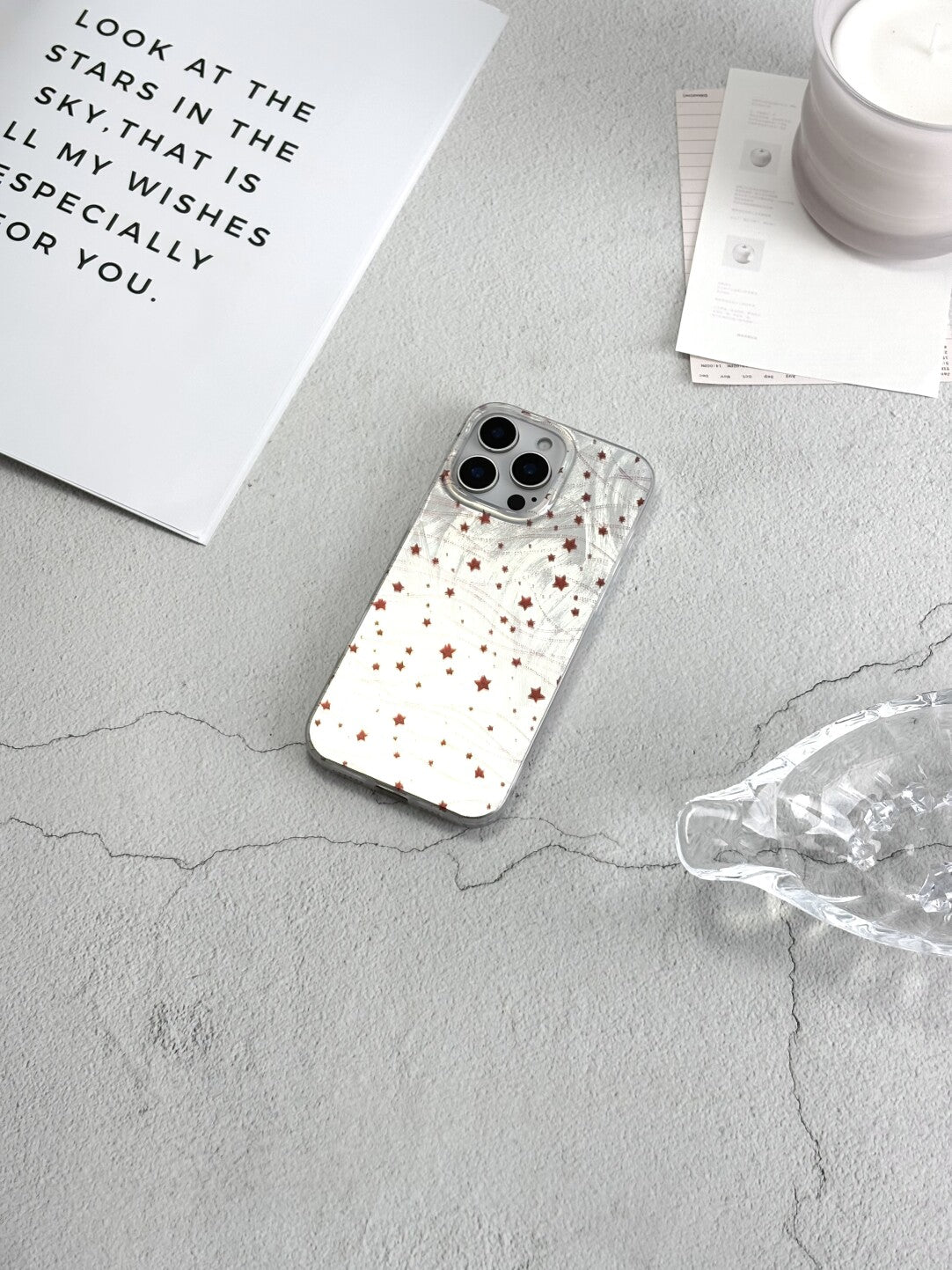 Artistic Metallic Luster Star Trail Phone Case IMD-SSL