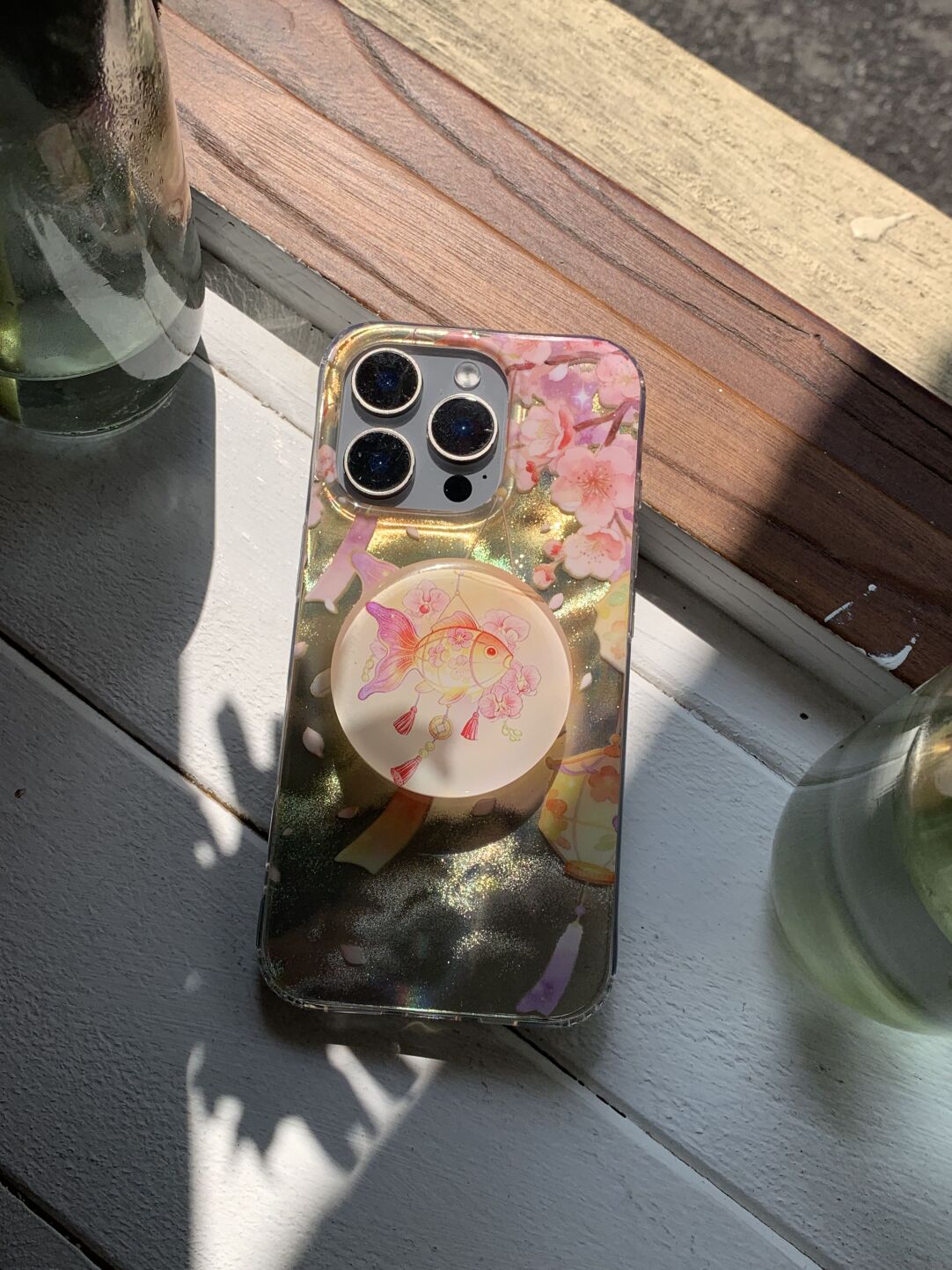 Chinoiserie Goldfish Lantern Aesthetic Phone Case-YSH