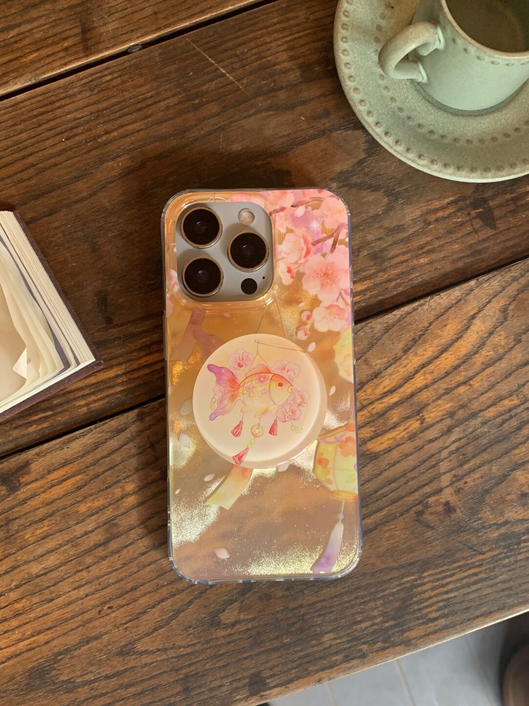 Chinoiserie Goldfish Lantern Aesthetic Phone Case-YSH