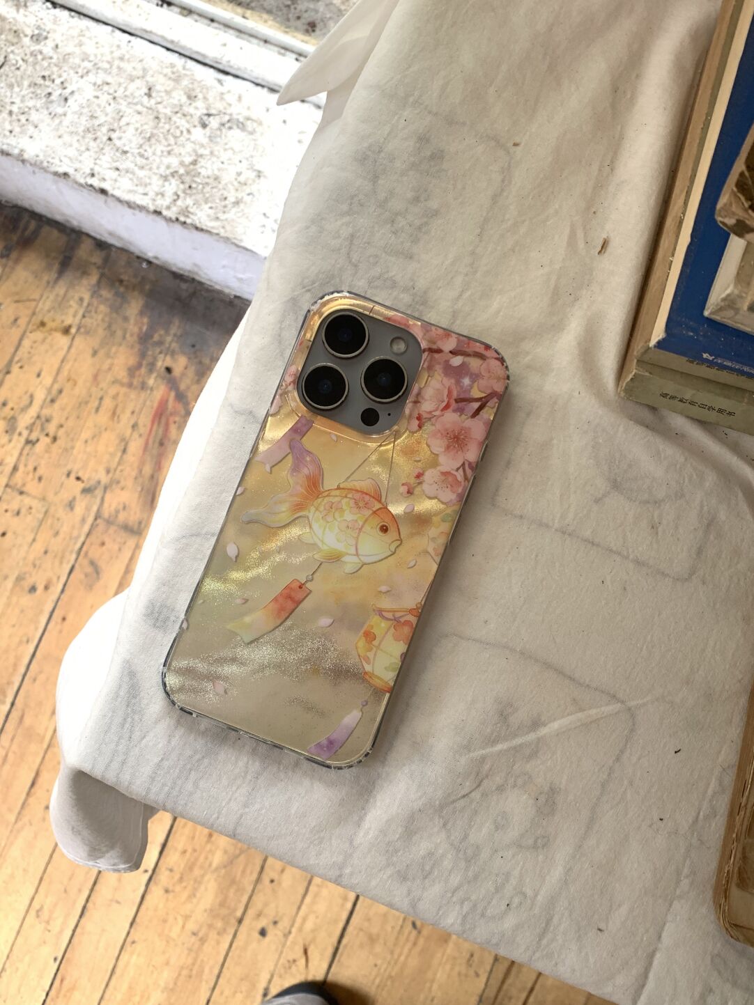 Chinoiserie Goldfish Lantern Aesthetic Phone Case-YSH