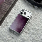 Luxury Purple Snowdrift Tempered Glass Phone Case-CHO