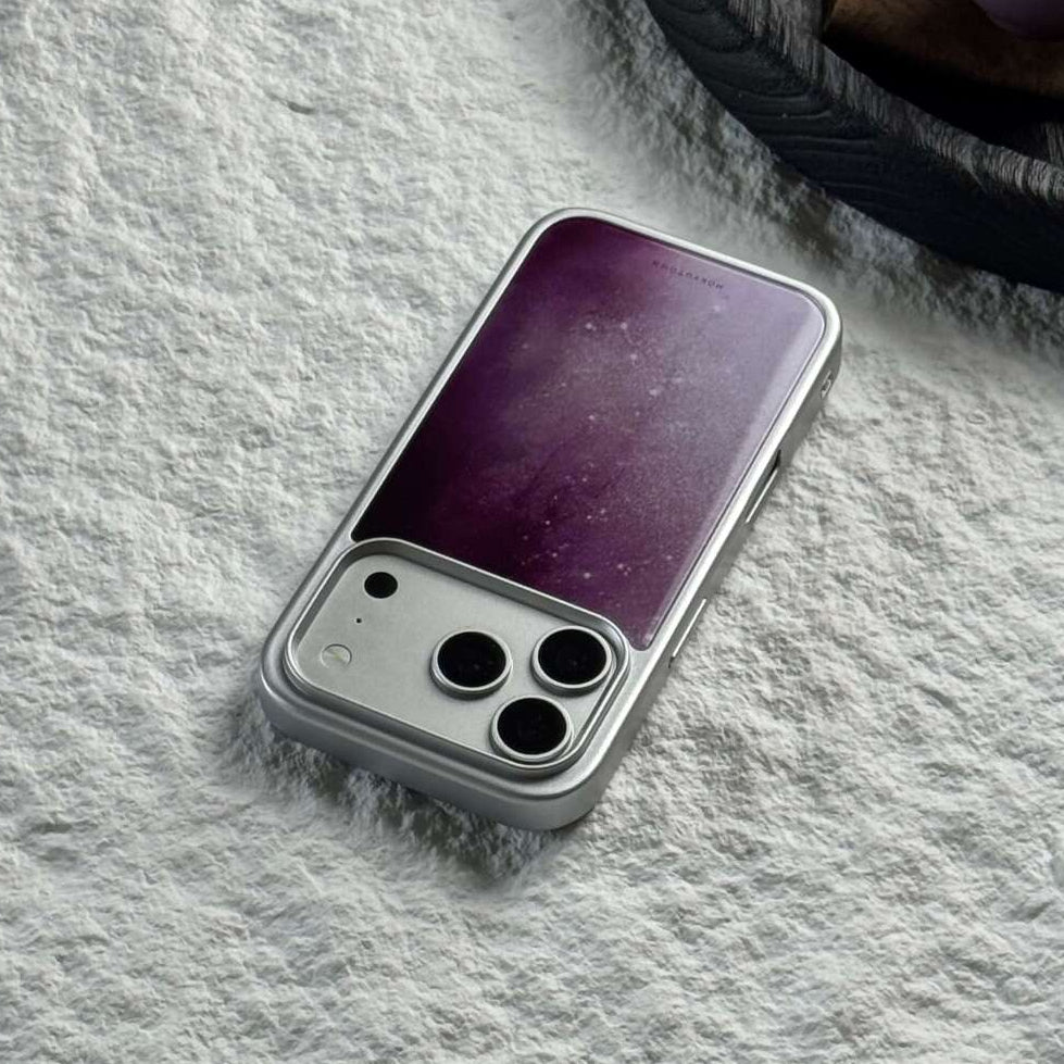 Luxury Purple Snowdrift Tempered Glass Phone Case-CHO
