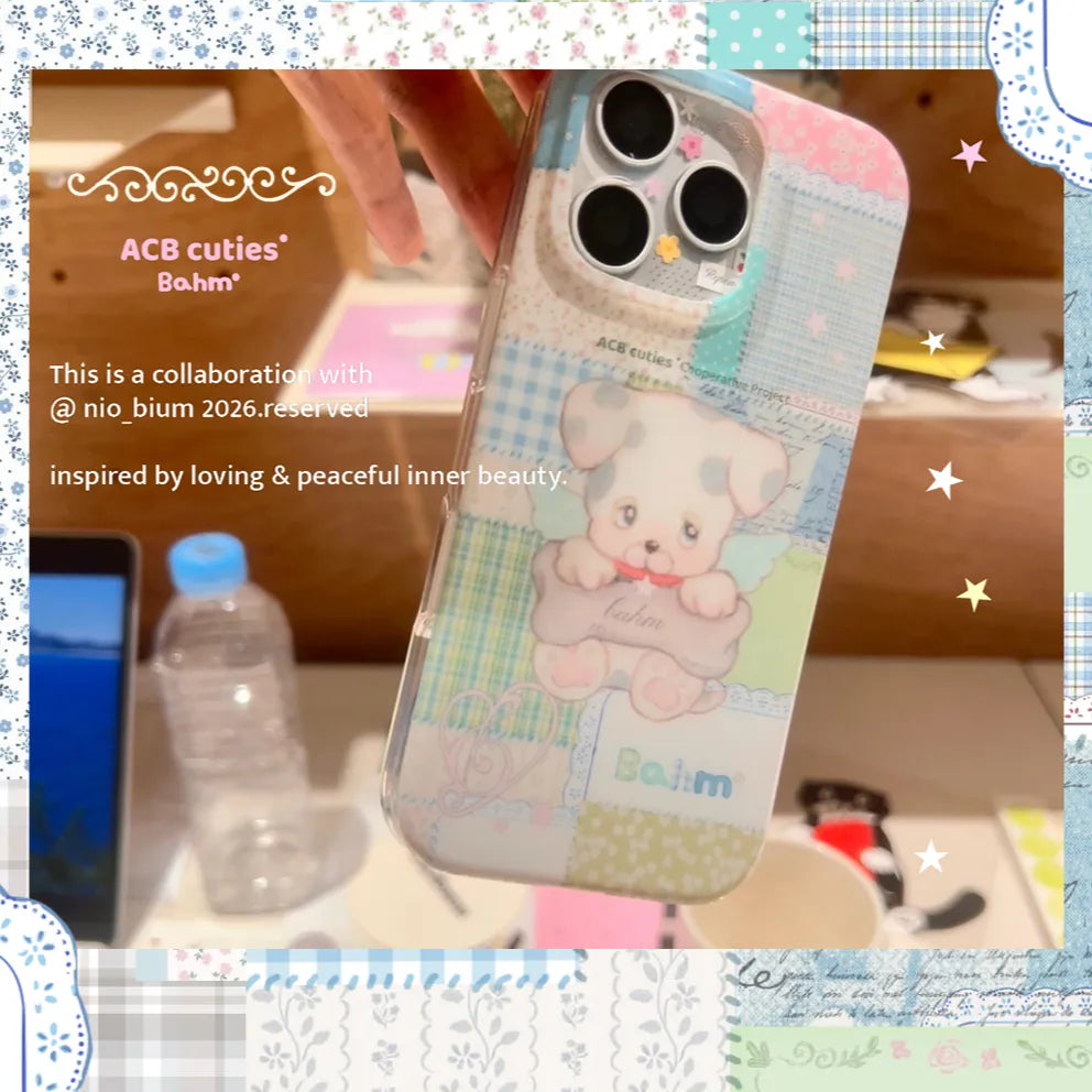 Patchwork Puppy Phone Case - BAM002IMD