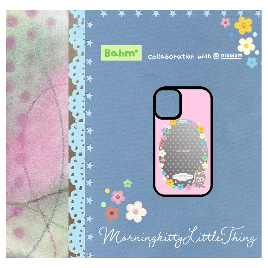Floral & Kitten Mirror Phone Case - BAM004PC