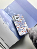 Metallic Rose Poem Oil Paint Phone Case Artistic Floral IMD-SSL