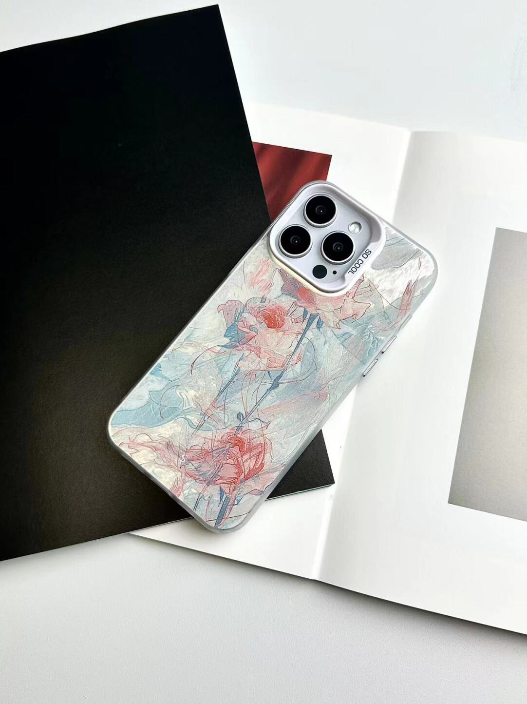 Artistic Metallic Luster Roses Phone Case Chinoiserie-IMD-SSL