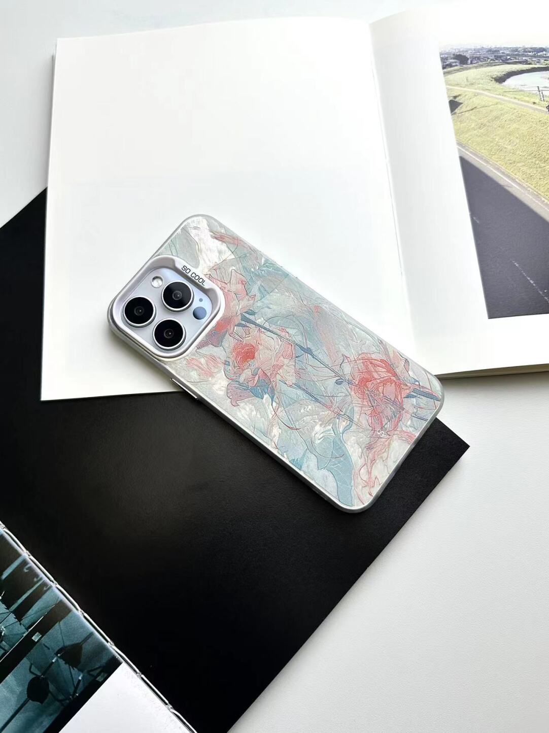 Artistic Metallic Luster Roses Phone Case Chinoiserie-IMD-SSL