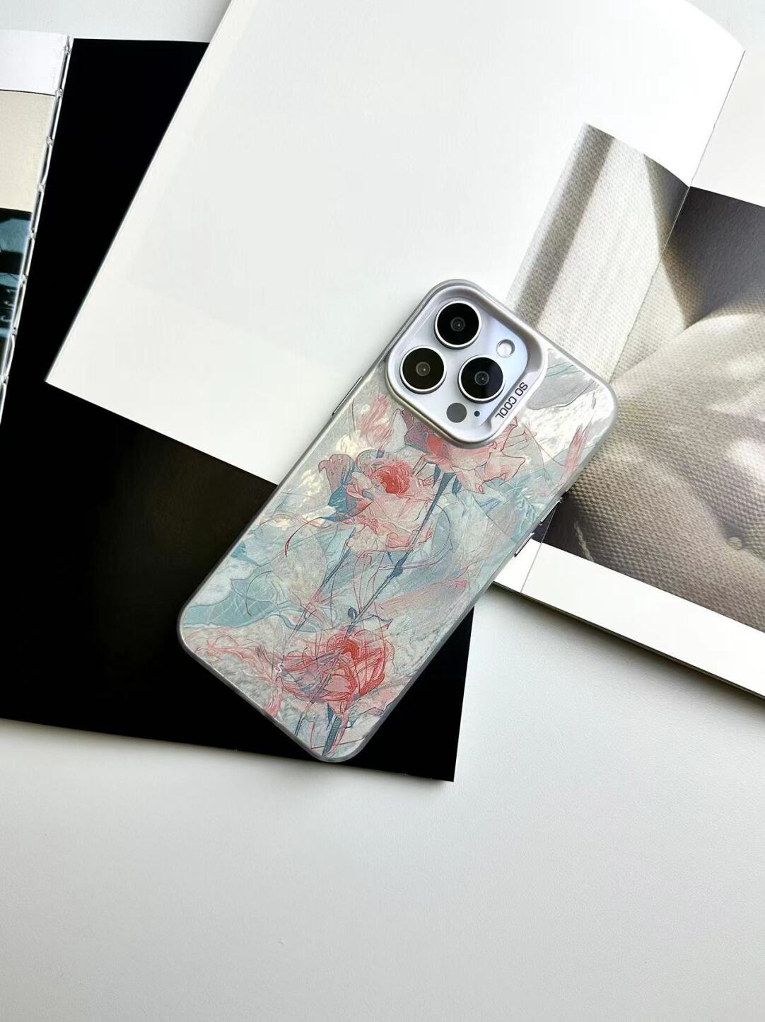 Artistic Metallic Luster Roses Phone Case Chinoiserie-IMD-SSL