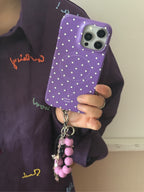 Aesthetic Purple Polka Dot Phone Case with Slot or MagSafe SB-IML