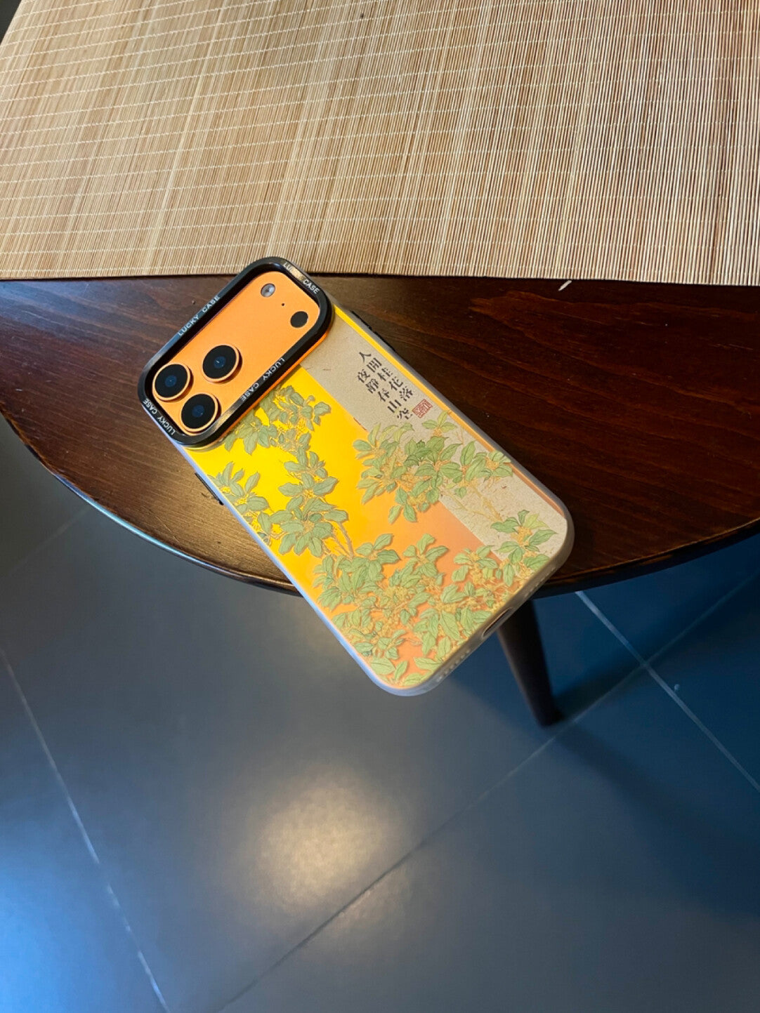 Chinoiserie Chinese Osmanthus Garden Laser Metallic Silicone Phone Case-YX