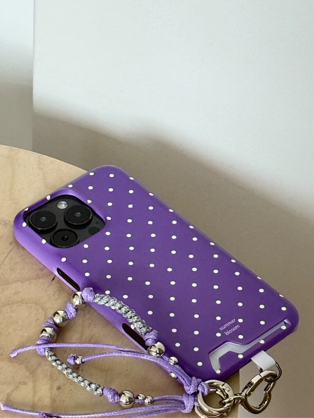 Aesthetic Purple Polka Dot Phone Case with Slot or MagSafe SB-IML