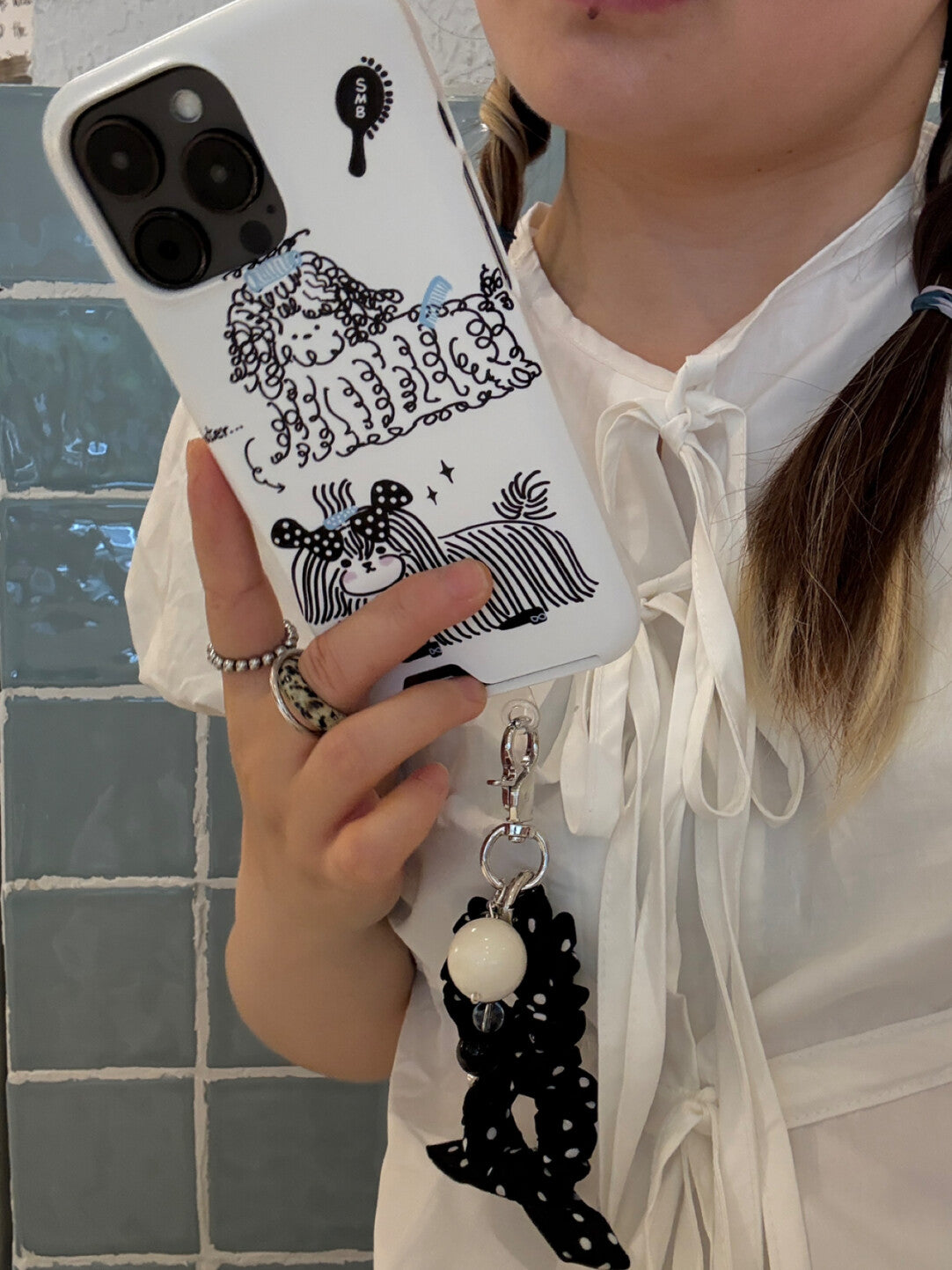 Line Art Poodle & Dancing Bear Phone Case SB-IML MagSafe