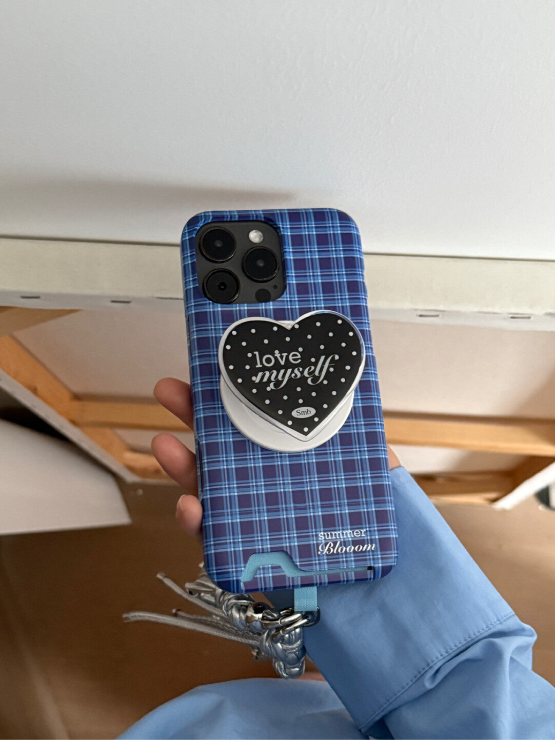 Blue Plaid Pattern Phone Case - SB - 2-in-1 Film Case, MagSafe