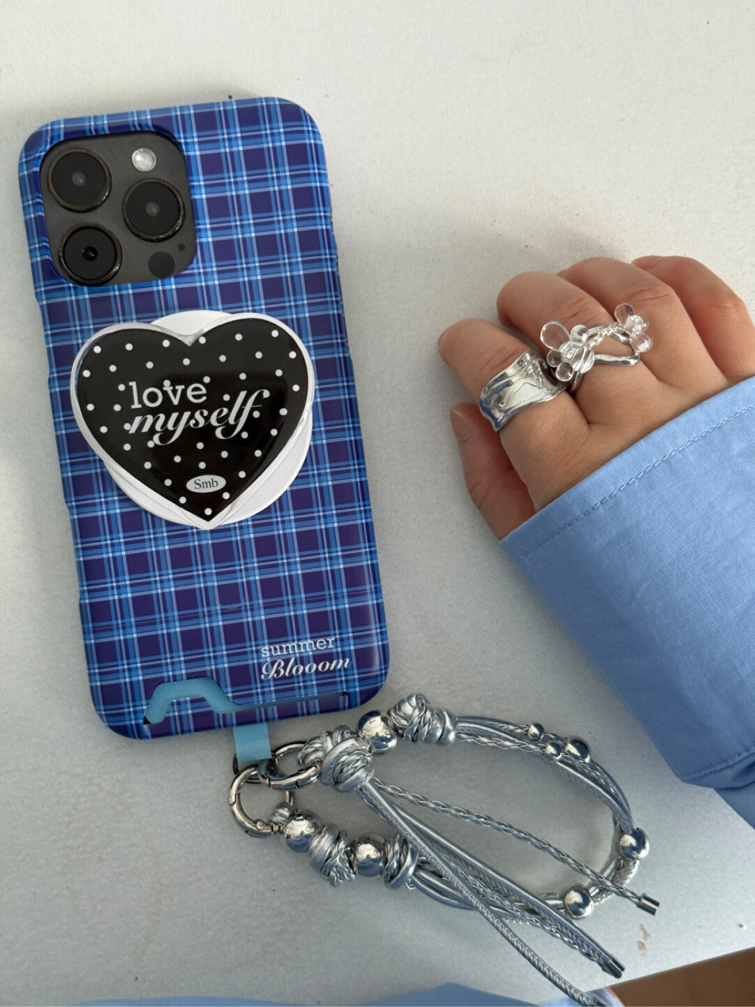Blue Plaid Pattern Phone Case - SB - 2-in-1 Film Case, MagSafe