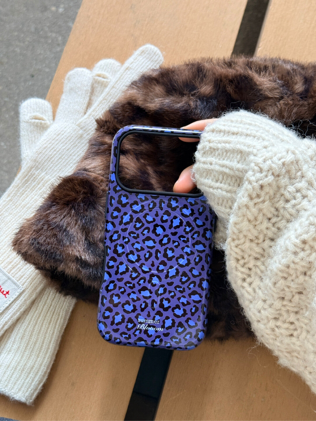 Luxury Leopard Print Phone Case - 2-in-1 Double Layer SB-IML MagSafe