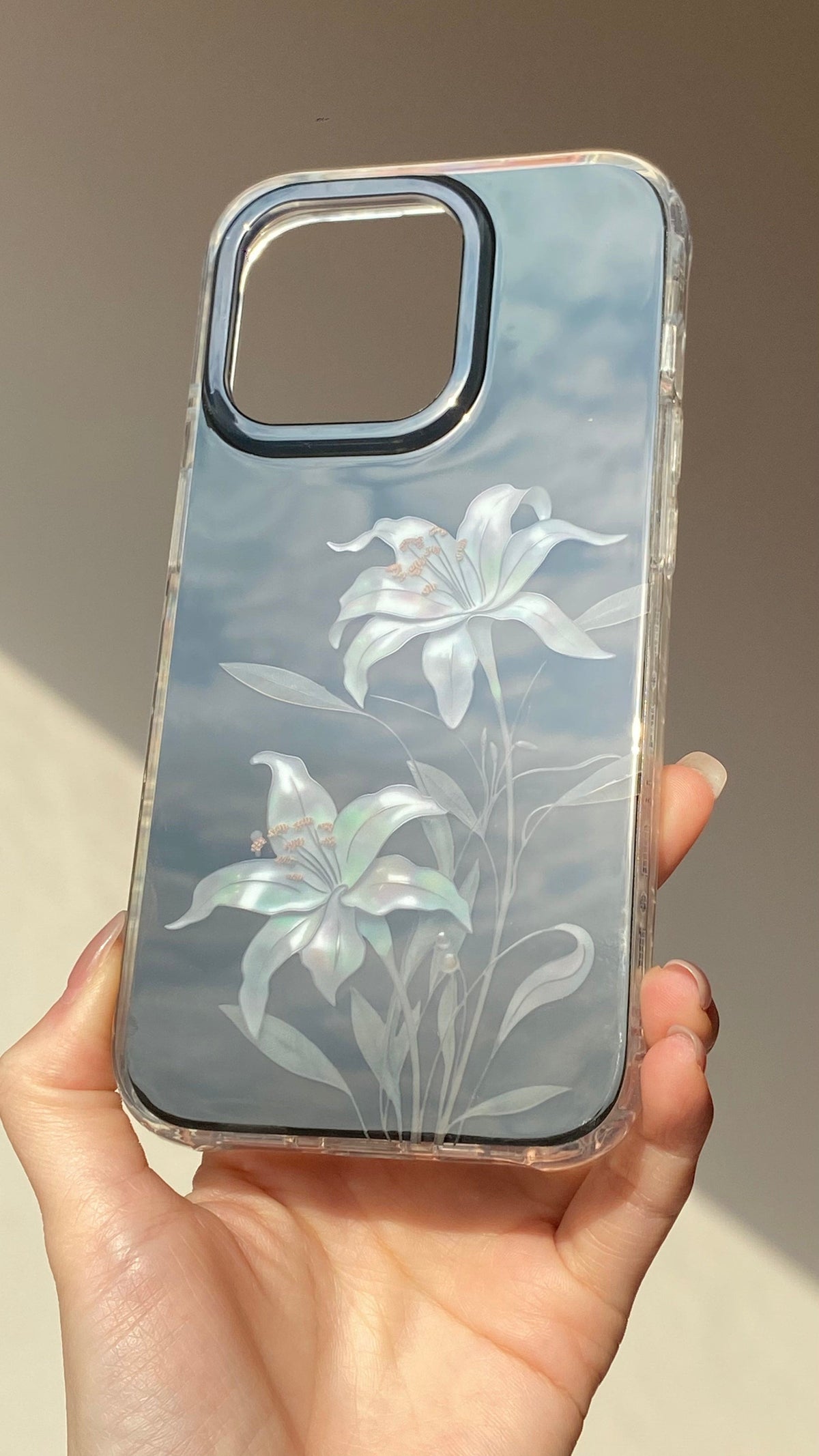 「Chinoiserie」Moonlight Flower Printed Phone Case-GY