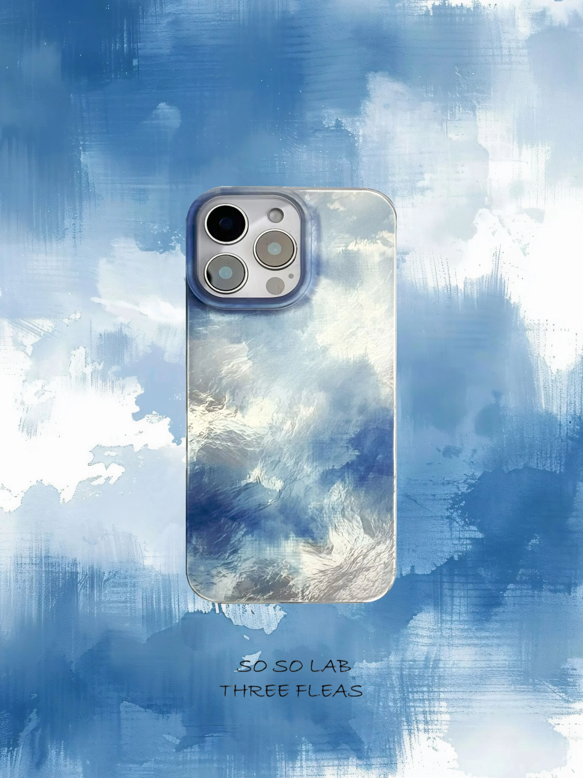 Metallic Luster Mist & Rain Abstract Paint Phone Case IMD-SSL