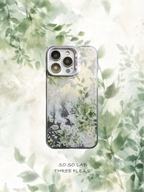 Artistic Metallic Luster Spring Foliage Phone Case Chinoiserie IMD-SSL