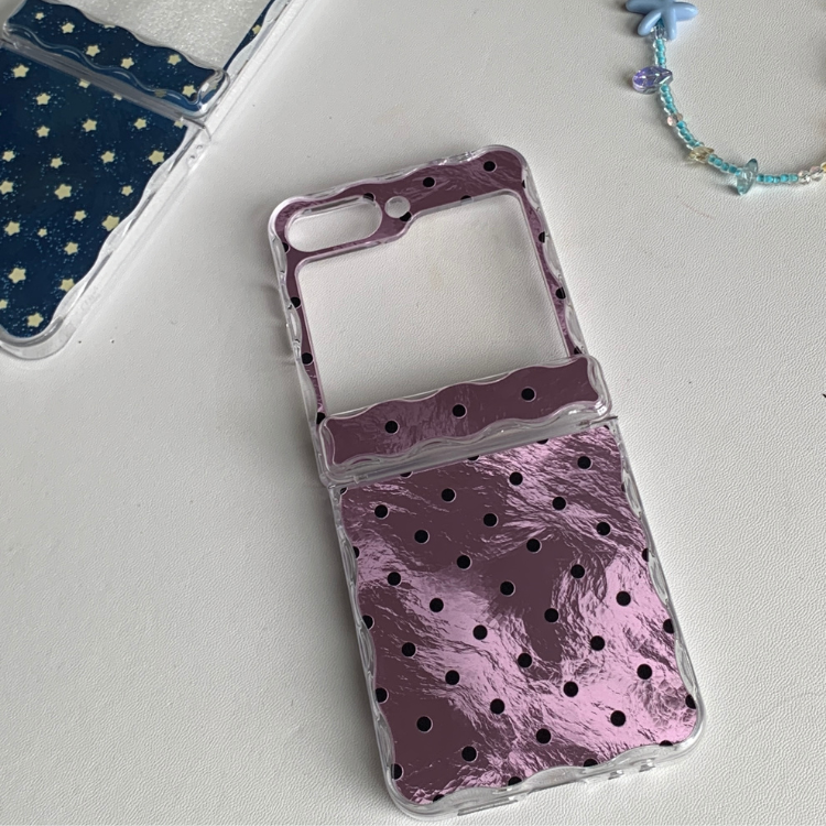 Retro Polka Dot & Starry Sky Shimmer Samsung Phone Case with MagSafe