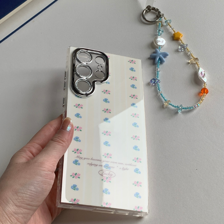 Vintage Floral Built-in Camera Protector Samsung Phone Case