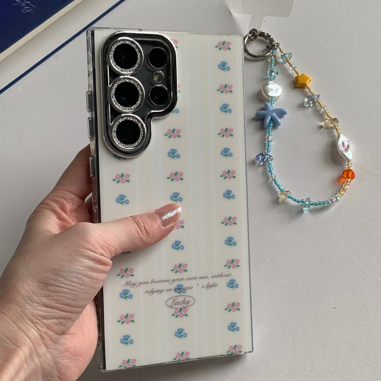 Vintage Floral Built-in Camera Protector Samsung Phone Case