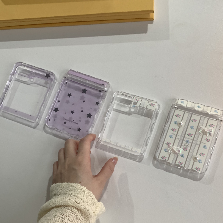 Wave-edge Stars Clear Samsung Phone Case