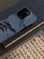 「Chinoiserie」Pine Chinese Brush Painting Phone Case | iPhone Case | Three Fleas