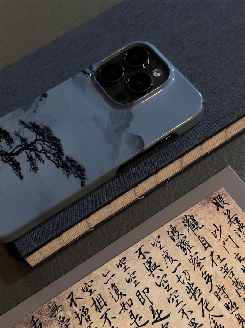 「Chinoiserie」Pine Chinese Brush Painting Phone Case | iPhone Case | Three Fleas