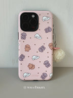 Happy Puppy Printed Double Layer Phone Case