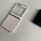 Wave-edge Pink Polka-dot Samsung Phone Case