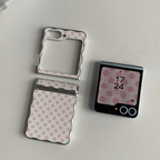 Wave-edge Pink Polka-dot Samsung Phone Case