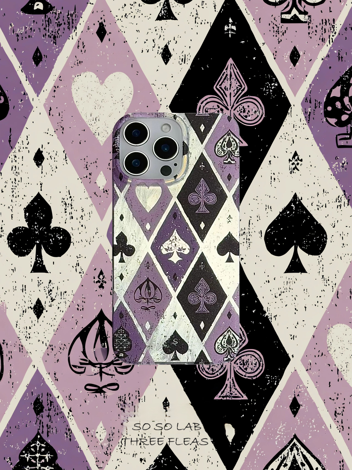 Artistic Metallic Luster Card Game Phone Case Poker IMD-SSL
