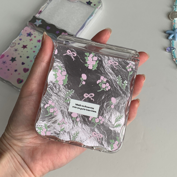 Metallic Pink Floral Bows Samsung Phone Case