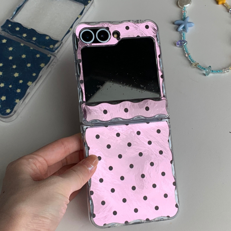 Retro Polka Dot & Starry Sky Shimmer Samsung Phone Case with MagSafe