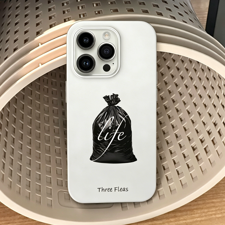 Abstract Modern Art "Life" Trash Bag Phone Case Double-layer Film Print