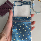 Retro Polka Dot & Starry Sky Shimmer Samsung Phone Case with MagSafe