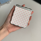 Wave-edge Pink Polka-dot Samsung Phone Case
