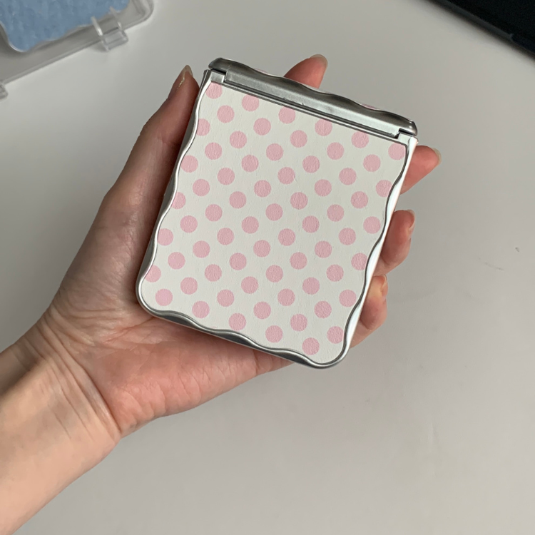 Wave-edge Pink Polka-dot Samsung Phone Case