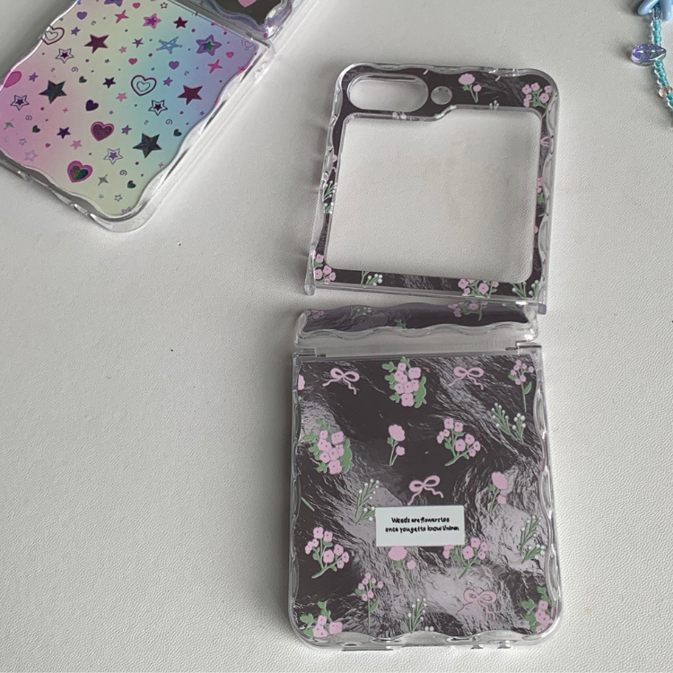 Metallic Pink Floral Bows Samsung Phone Case