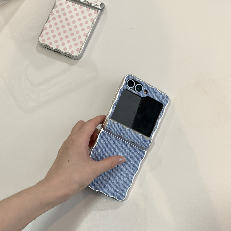 Wave-edge Chic Blue Denim Samsung Phone Case