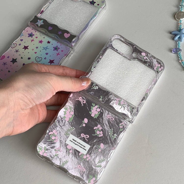 Metallic Pink Floral Bows Samsung Phone Case