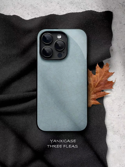 Chinoiserie Song Dynasty Ru Ware Inspired Glass Phone Case-YX