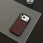 Chinoiserie Retro Red Pine Leather-Texture Phone Case-NS