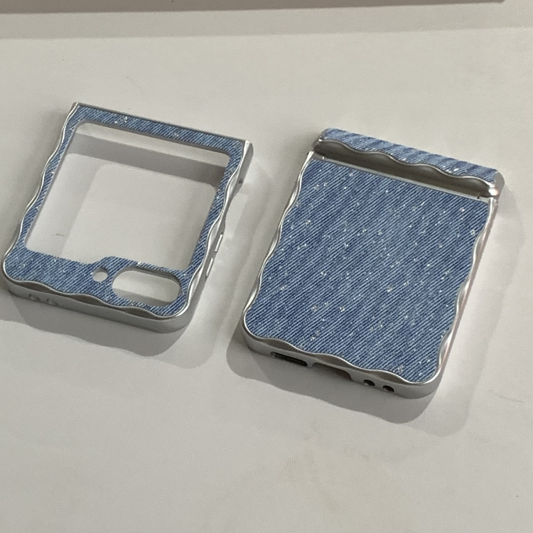 Wave-edge Chic Blue Denim Samsung Phone Case