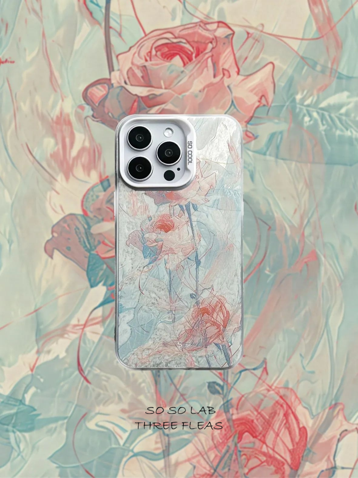 Artistic Metallic Luster Roses Phone Case Chinoiserie-IMD-SSL
