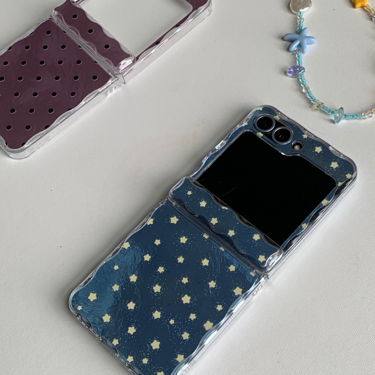 Retro Polka Dot & Starry Sky Shimmer Samsung Phone Case with MagSafe